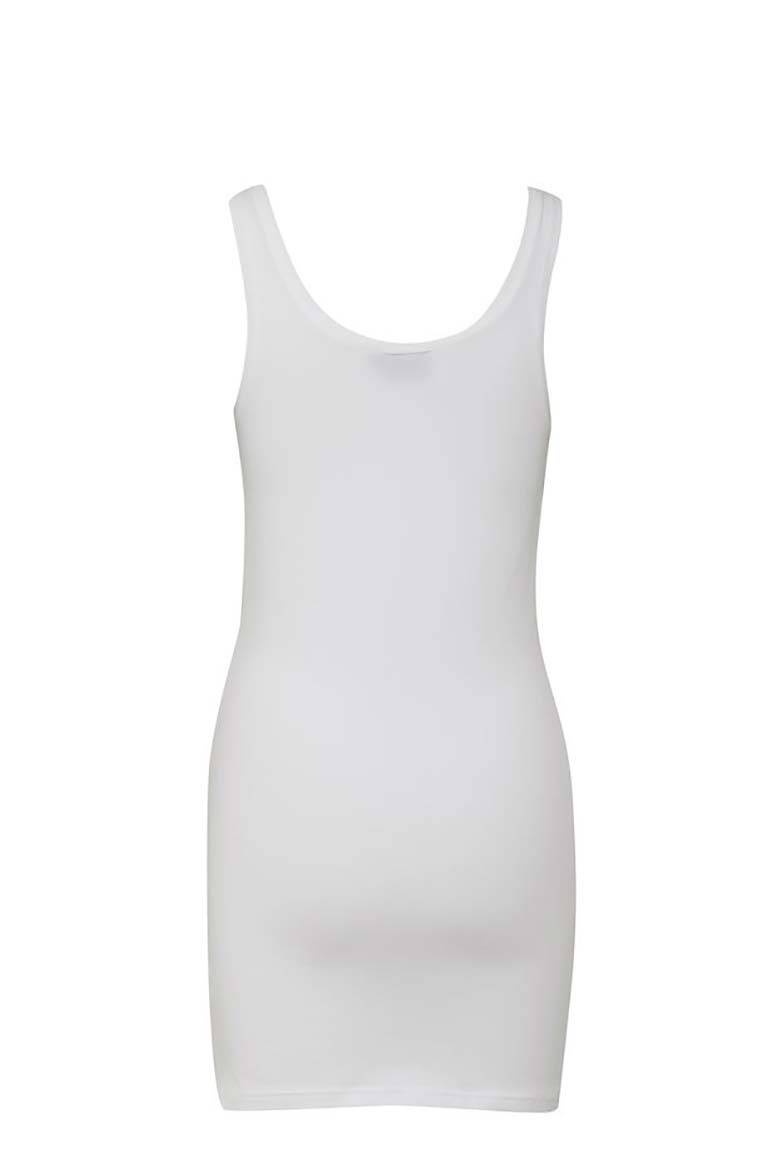 B.Young Long Layering Vest - White