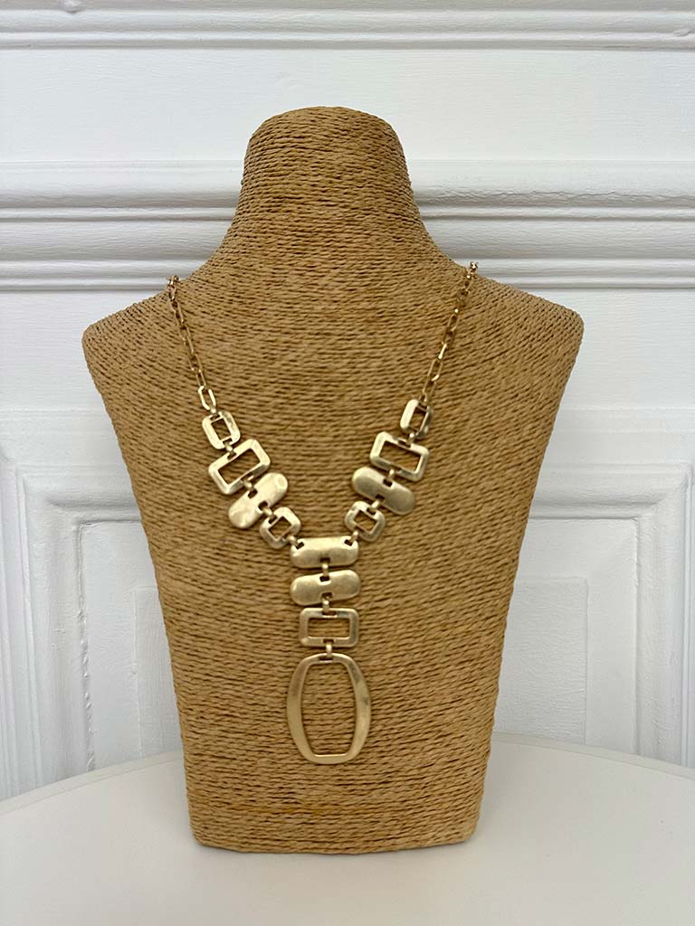 Envy Geo Chain Link Necklace - Gold