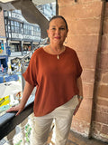 Oversized Basic Top - Rust