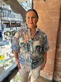 Puff Sleeve Patchwork Blouse