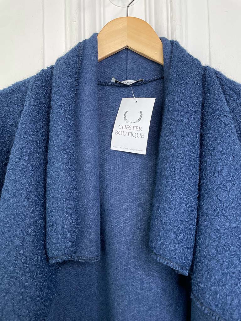 Boucle Waterfall Coat - Denim