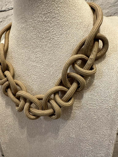 Looped Rope Necklace - Sand