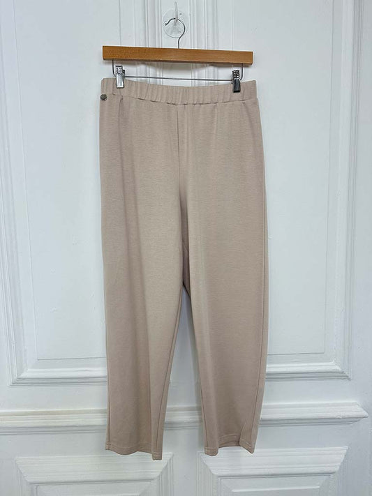 Malissa J Jersey Cigarette Trousers - Stone