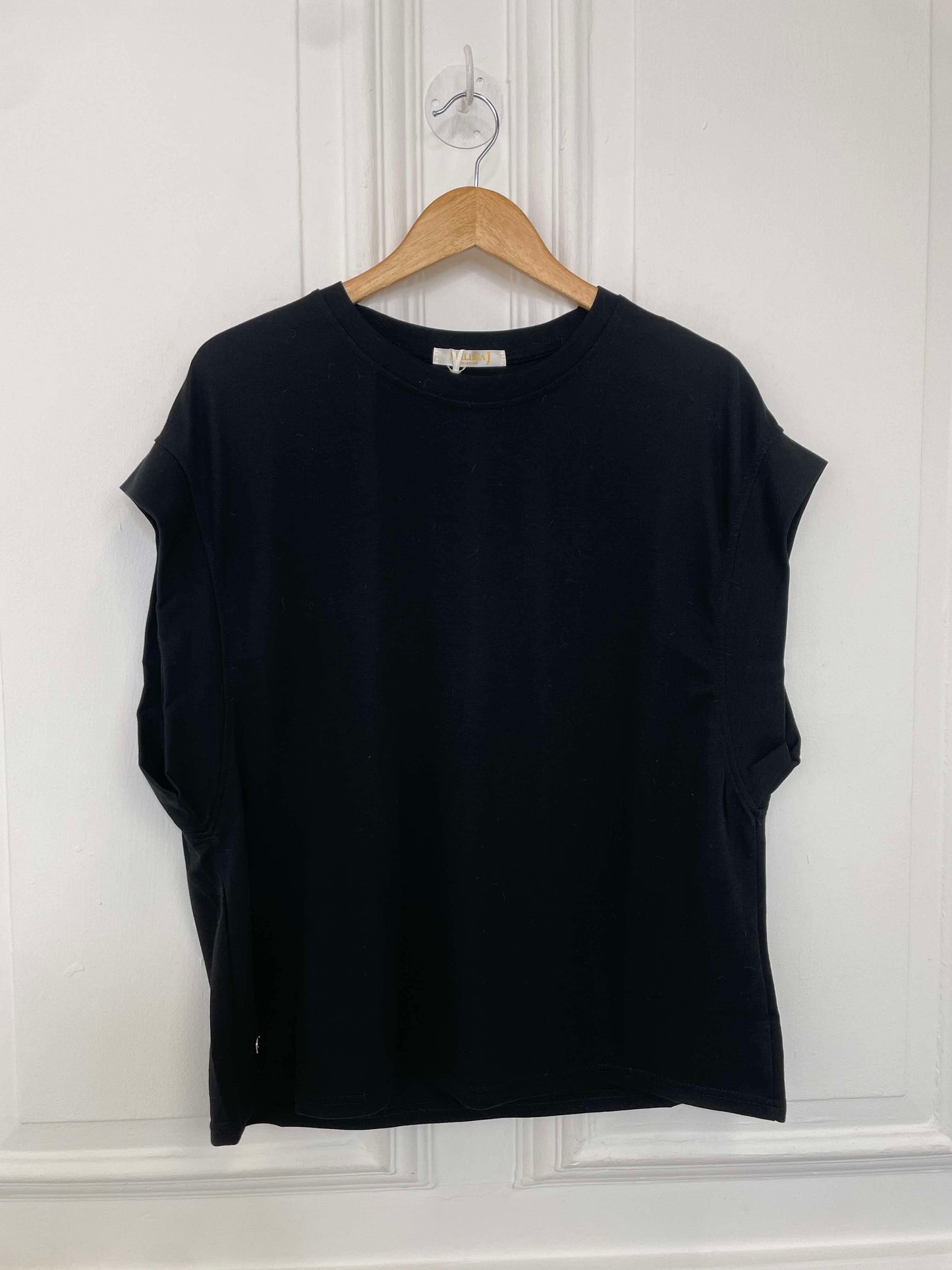 Malissa J Luxe Jersey Tee - Black