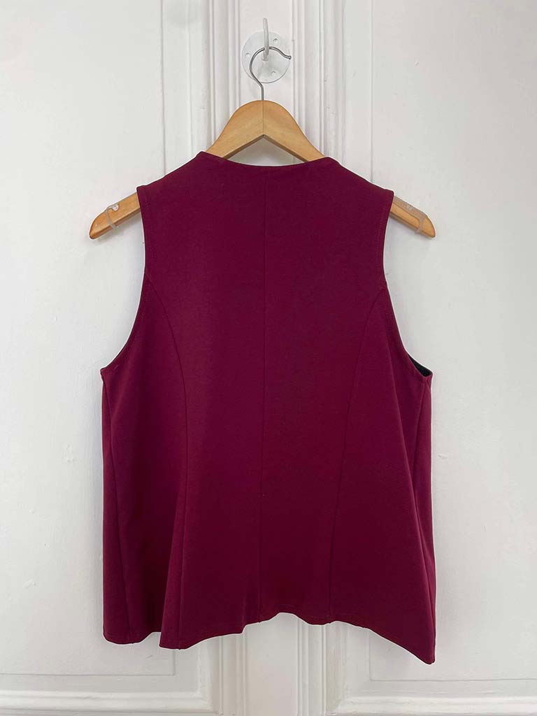 I.D Double Button Waistcoat - Merlot