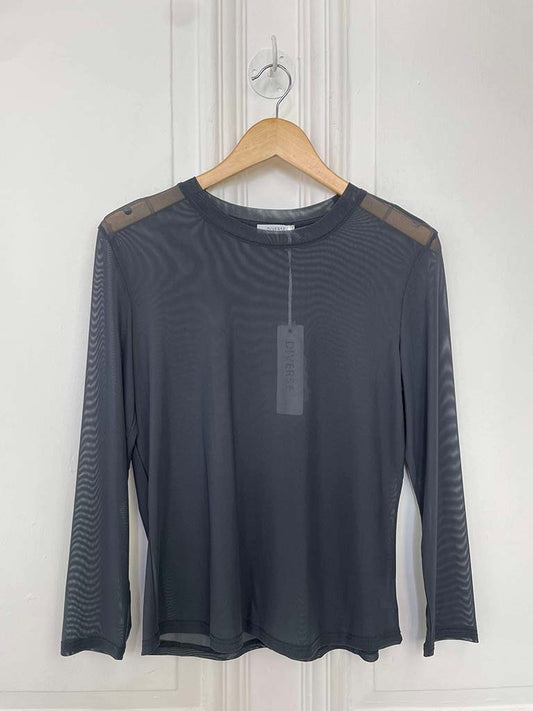 Luxe Mesh Layering Top - Slate