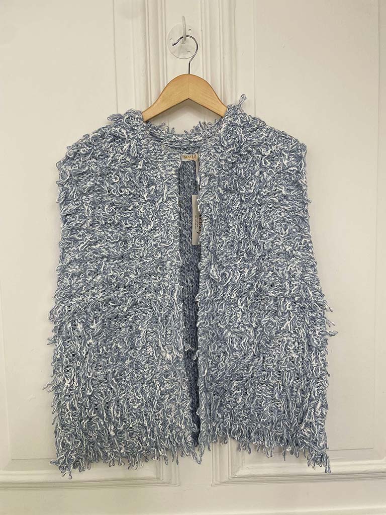 Malissa J Shaggy Waistcoat - Powder Blue