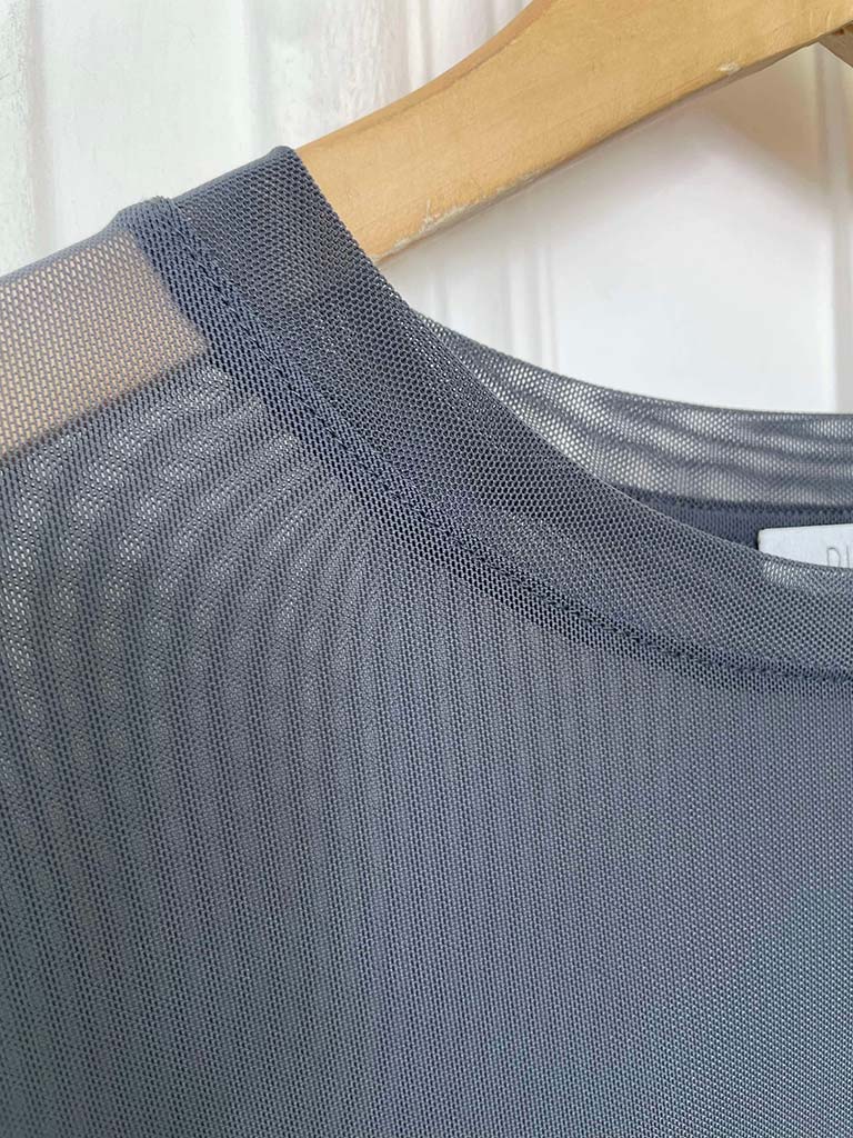 Luxe Mesh Layering Top - Slate