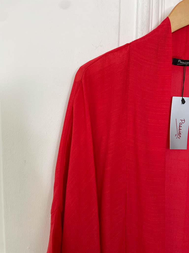 Lightweight Kimono Jacket - Red