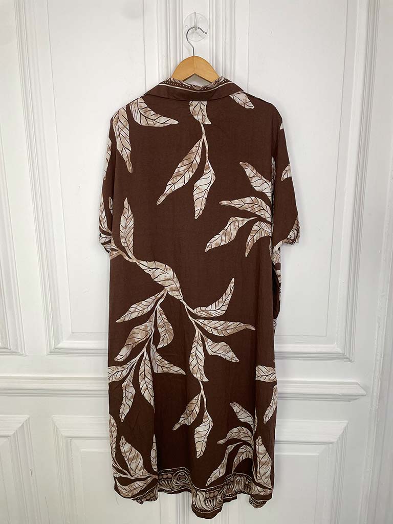 Botanical Tunic Dress - Chocolate