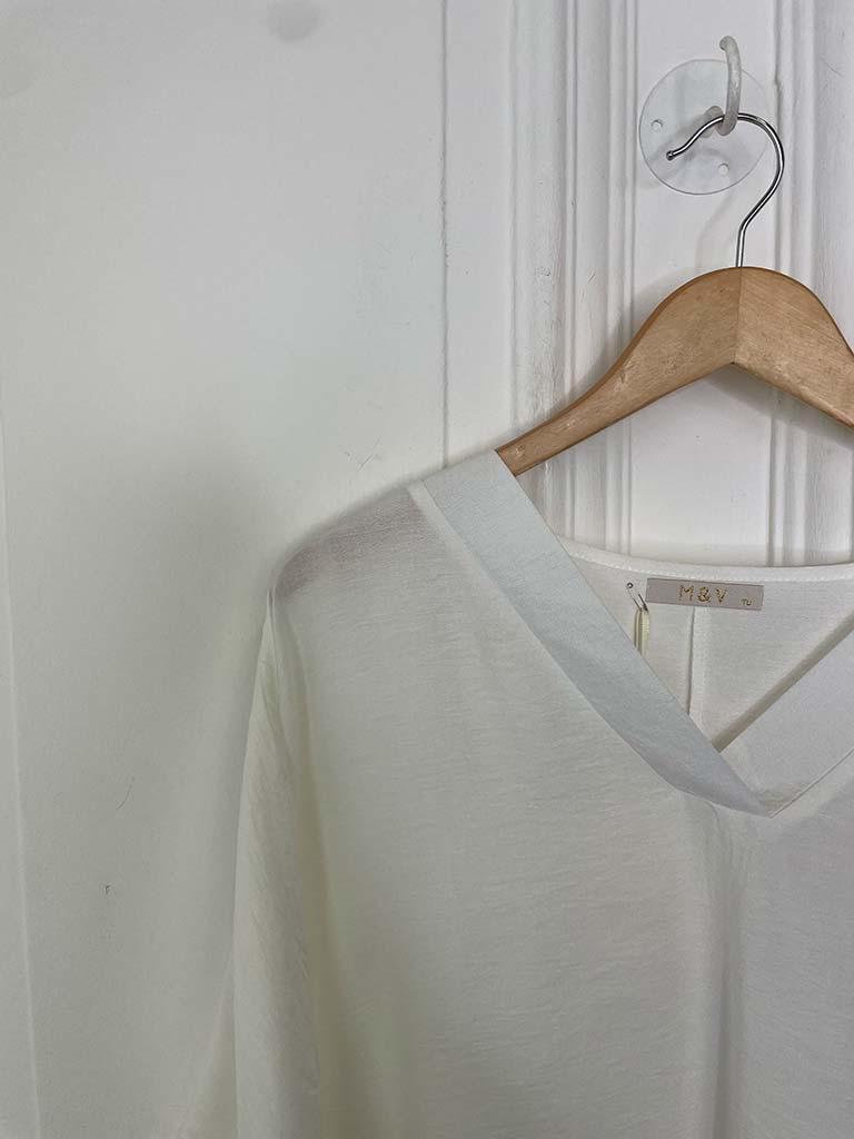 Classic V-Neck Top - Warm White
