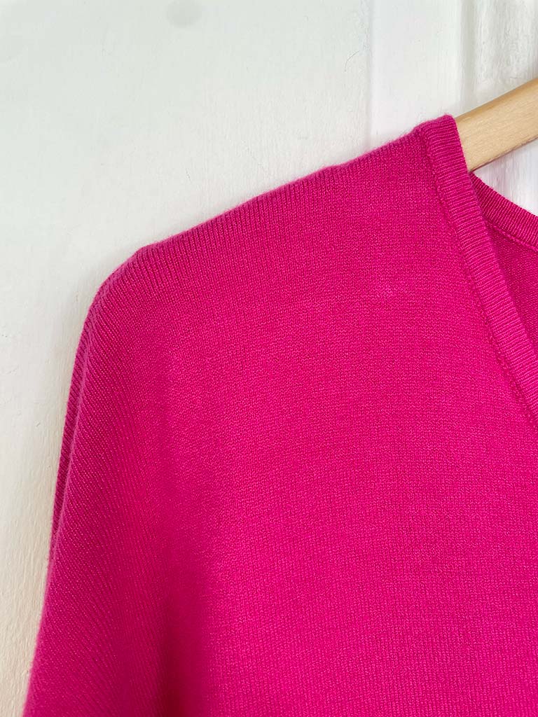 V-Neck Supersoft Knit - Hot Pink