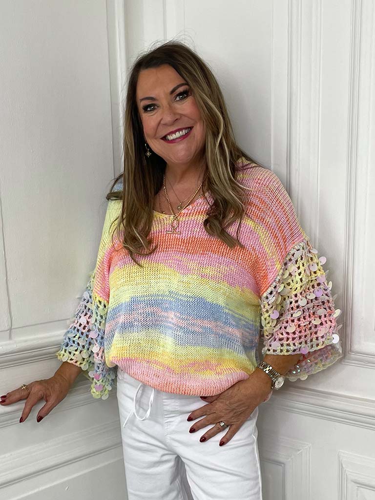 Rainbow Disco Sleeve Knit