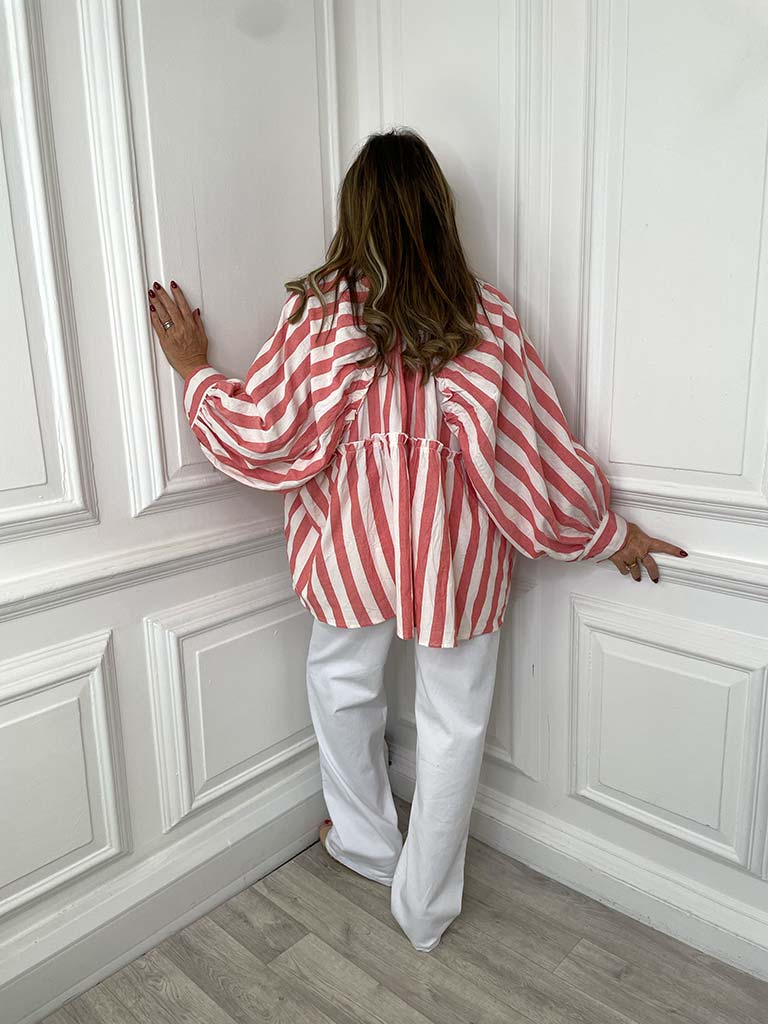 Candy Stripe Frill Shirt