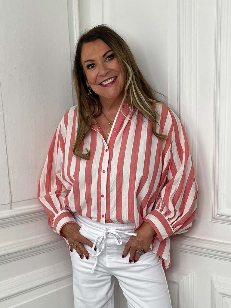 Candy Stripe Frill Shirt