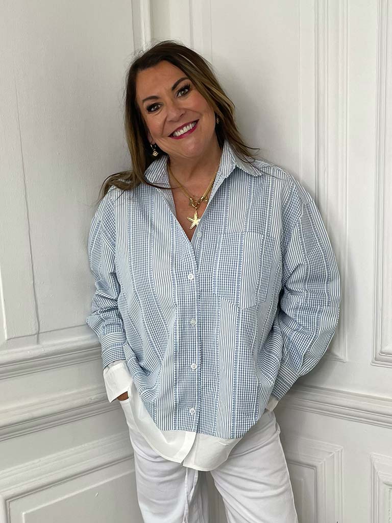 Gingham Woven Layered Shirt