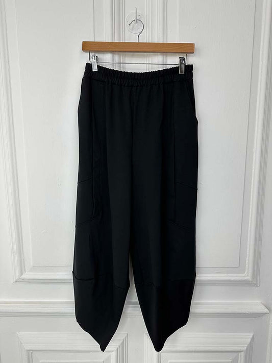 I.D Seam Detail Cocoon Trousers - Black