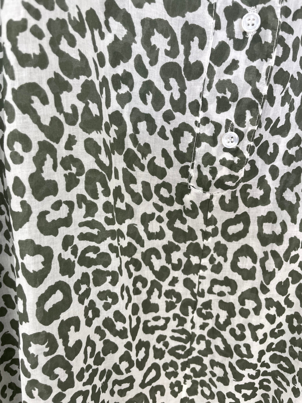 Animal Print Blouse  - Khaki