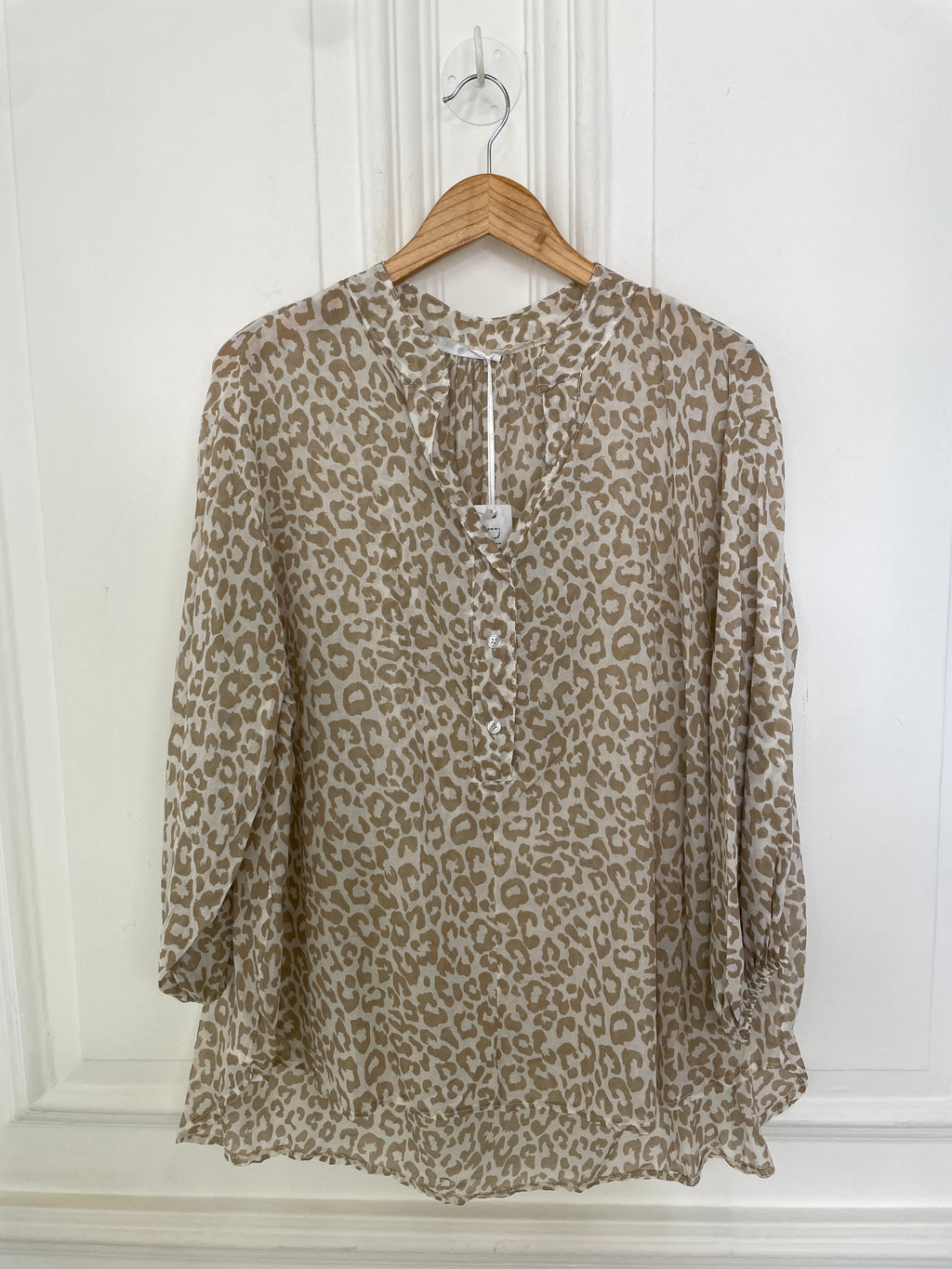 Animal Print Blouse  - Latte