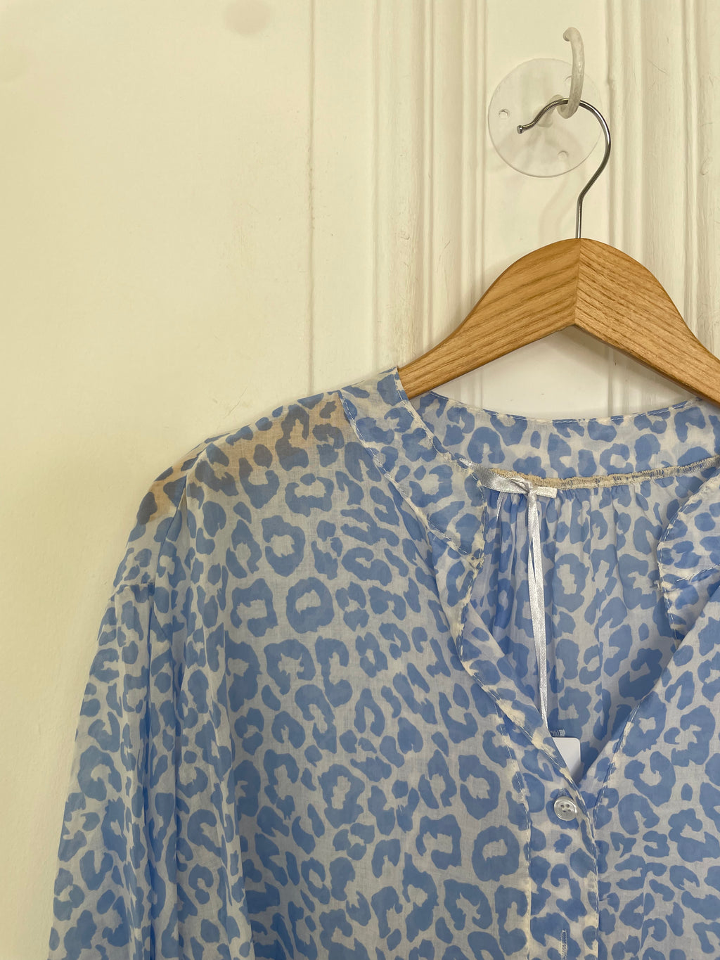 Animal Print Blouse  - Sky