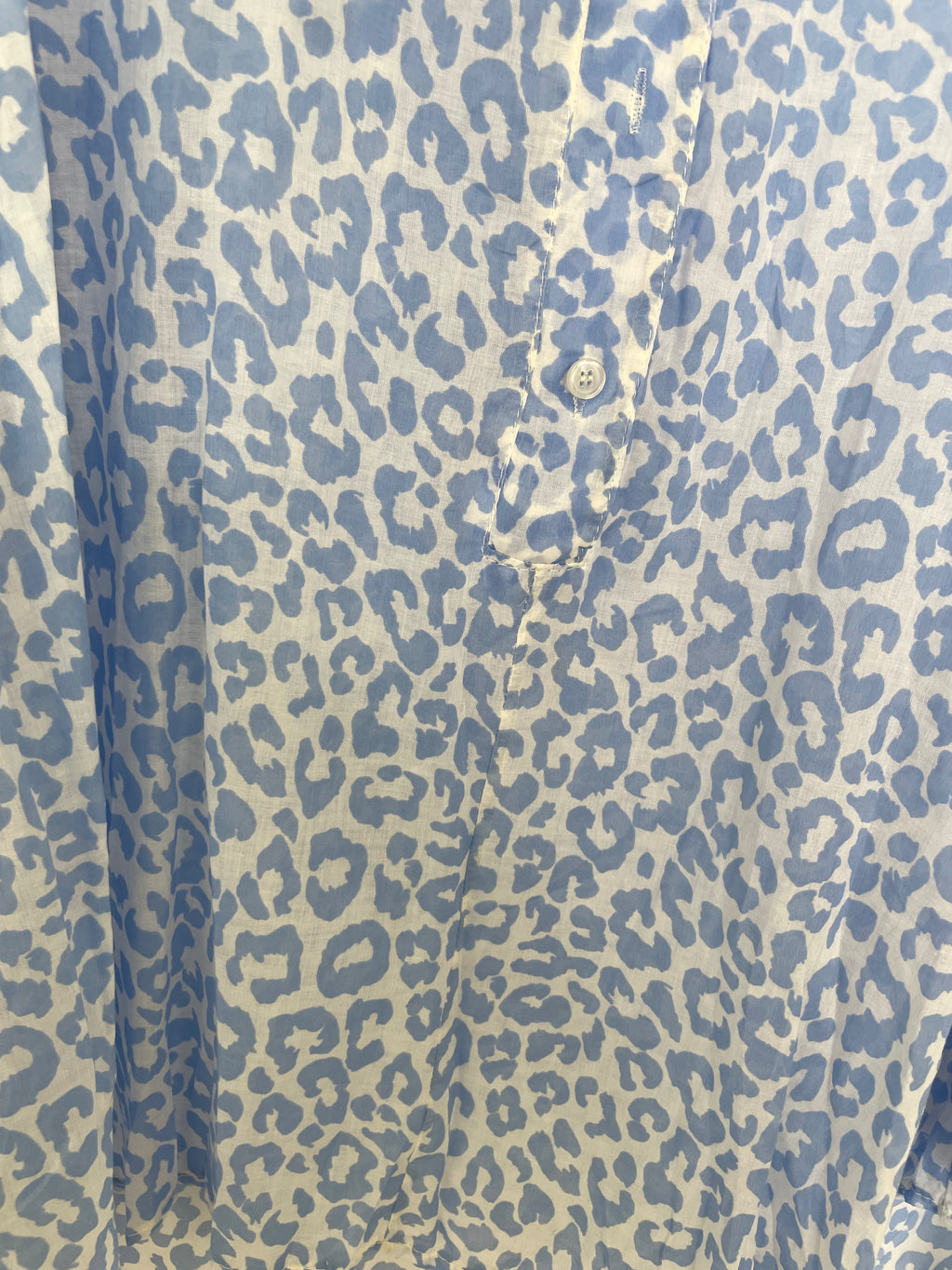 Animal Print Blouse  - Sky