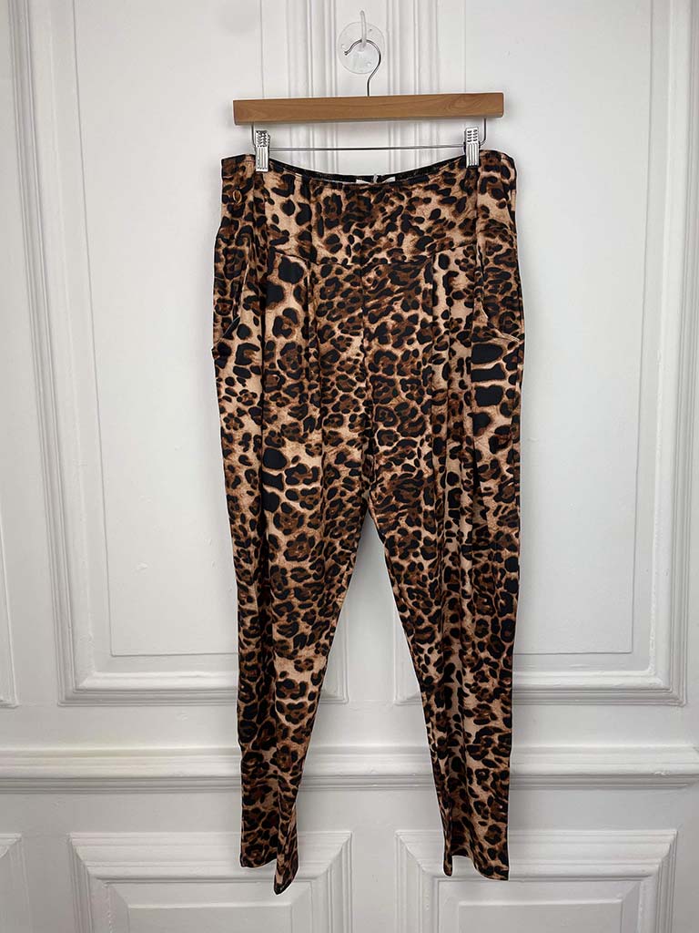 Malissa J Animal Print Joggers - Tan