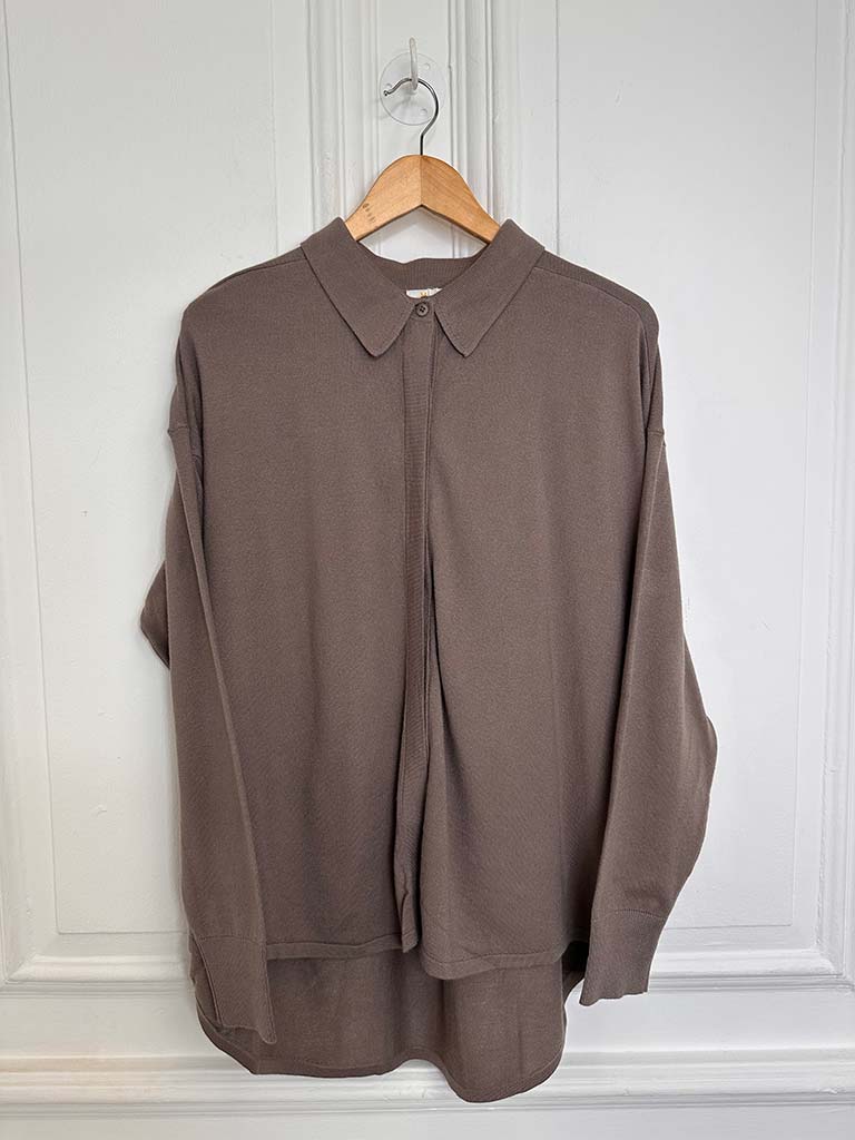 Malissa J Shirt Knit - Mushroom