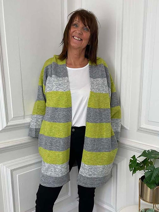 Haven Skara Stripe Cardigan - Citrus