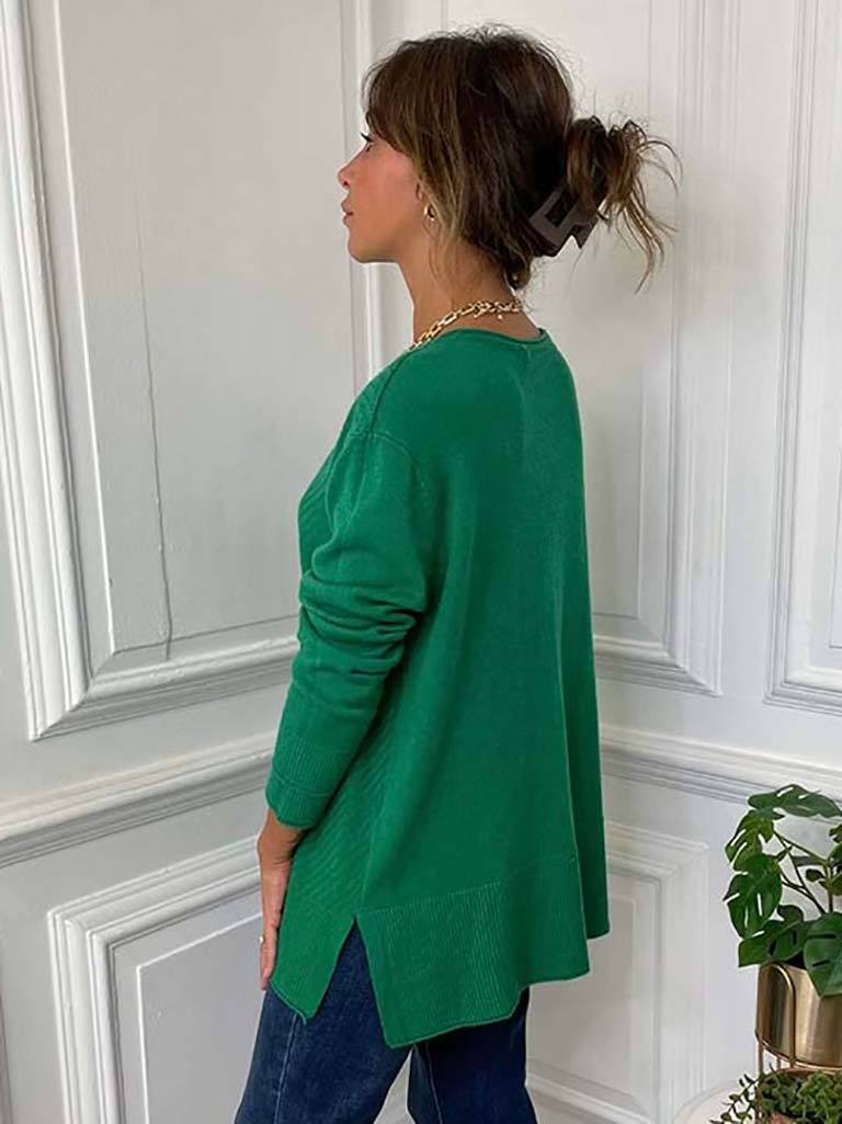 Chevron Knit - Emerald