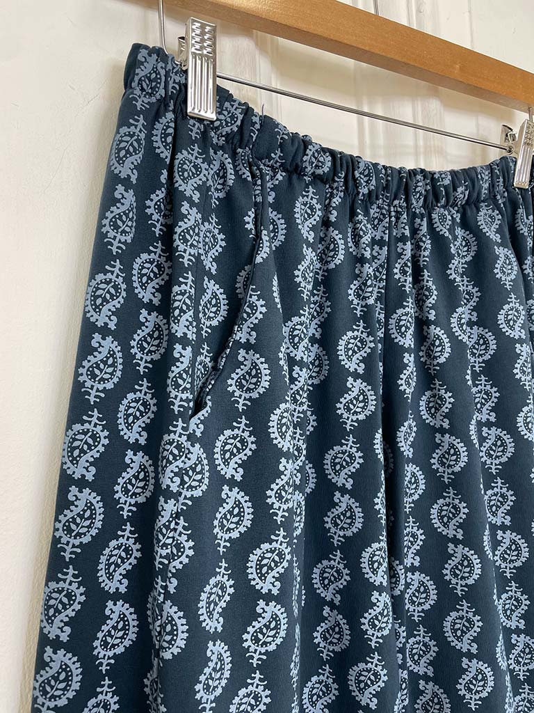 Paisley Cocoon Trousers - Navy