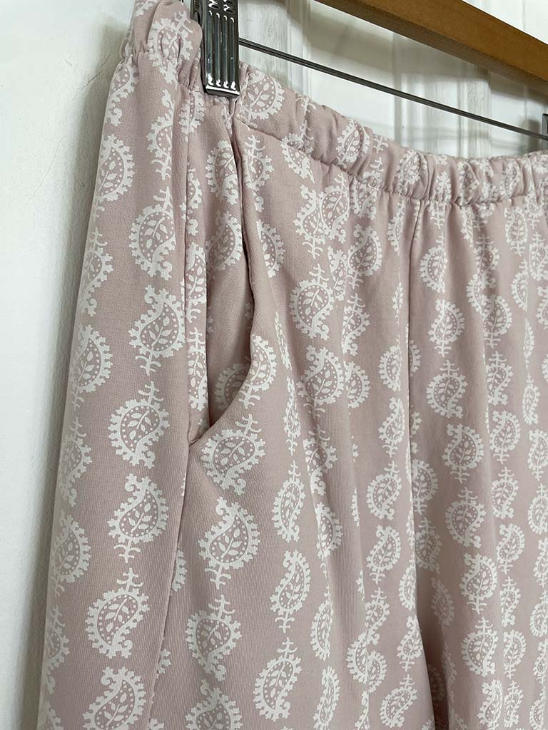 Paisley Cocoon Trousers - Blush