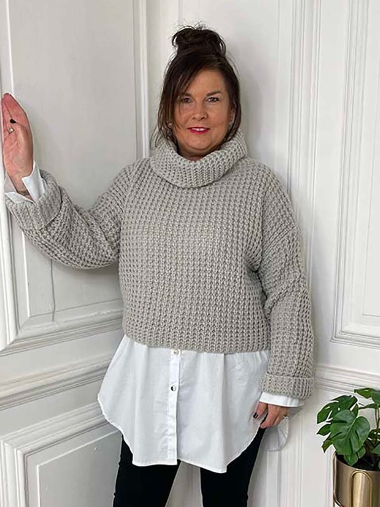 Chunky Roll Neck Knit - Dove