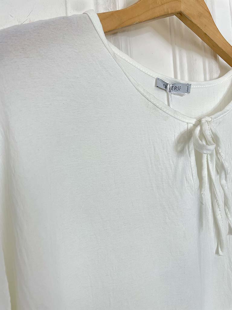 Tie Front Top - Warm White