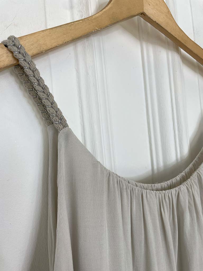 Plaited Strap Cami - Stone