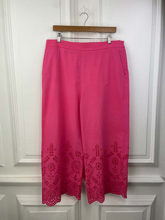 Malissa J 7/8 Broderie Anglaise Trousers - Pink