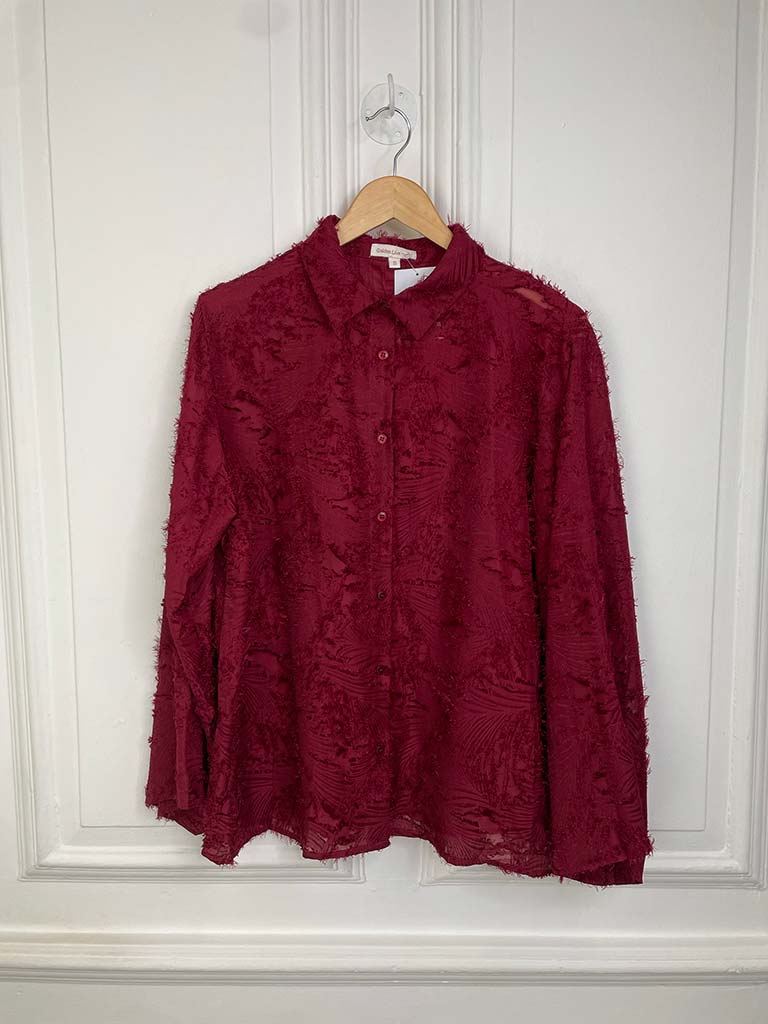 Textured Shirt - Burgundy