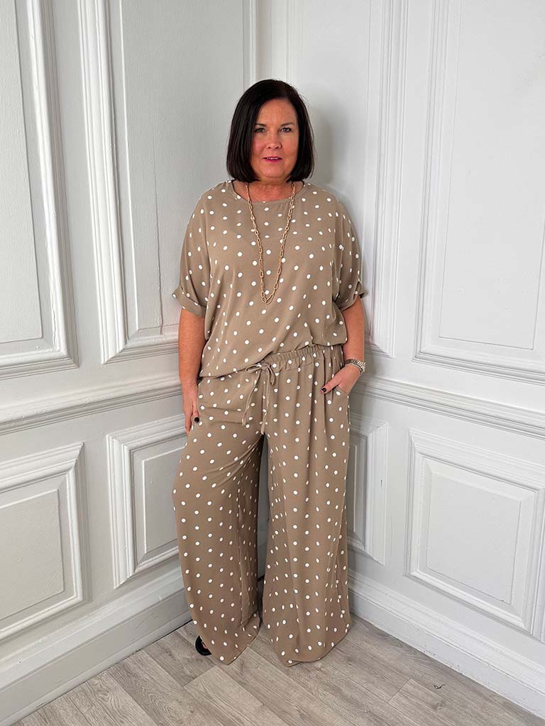 Dotty Palazzos - Mocha