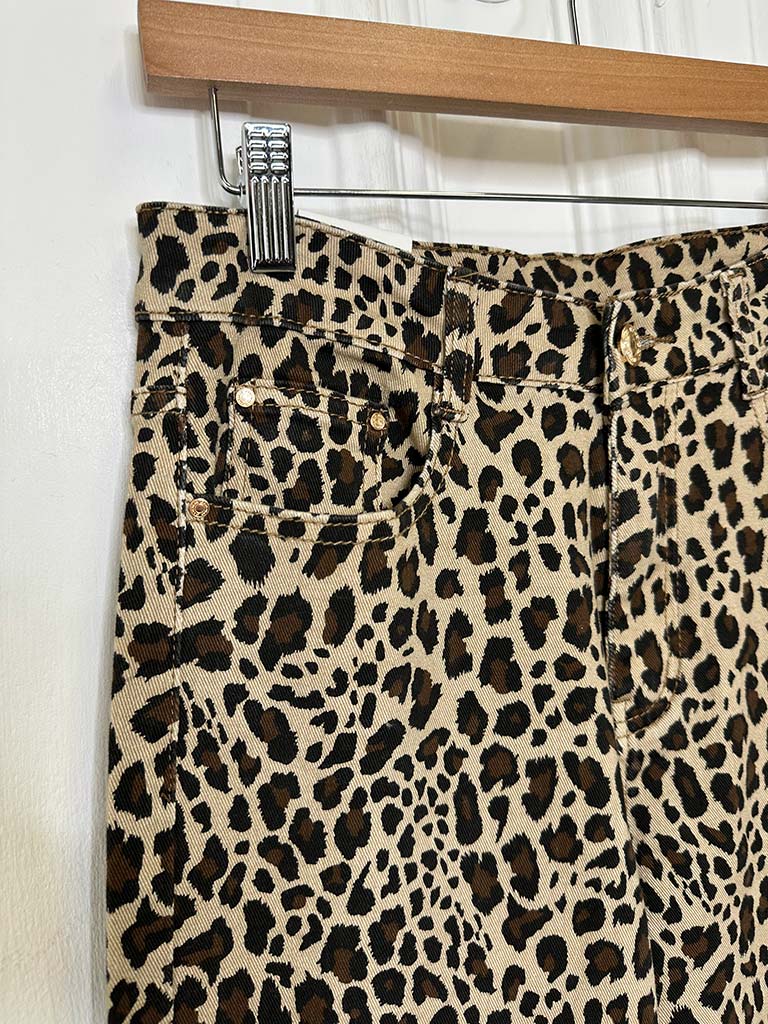 G-Smack Leopard Wide Leg Jeans - Natural