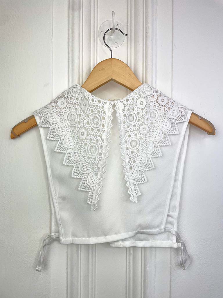 Malissa J Crochet Shirt Collar - Winter White