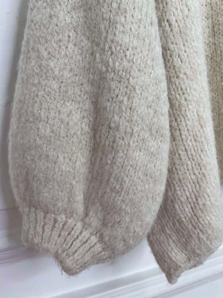 Chunky Exposed Seam Knit - Winter White