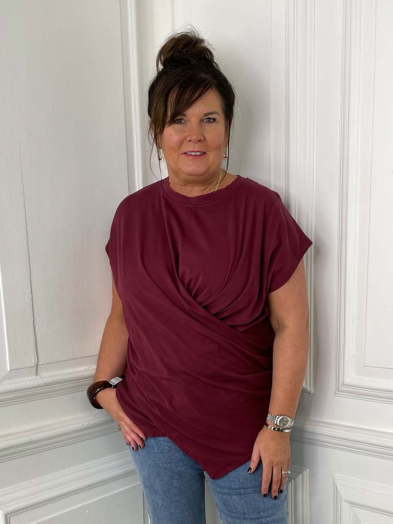 Wrap Tee - Merlot