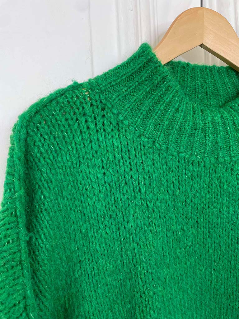 Chunky Exposed Seam Knit - Clover