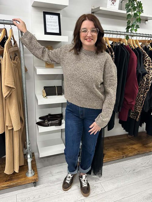 Vero Moda Sabra Knit - Cocoa Marl