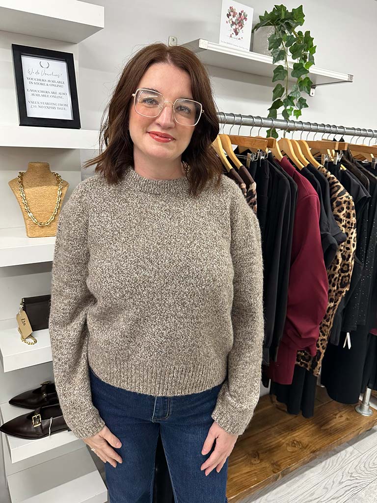 Vero Moda Sabra Knit - Cocoa Marl