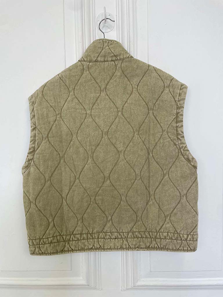 Quilted Gilet - Vintage Sage