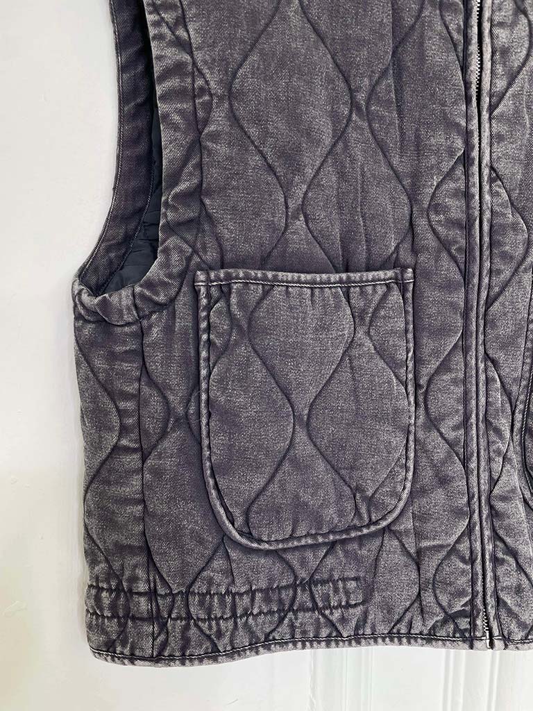 Quilted Gilet - Vintage Grey