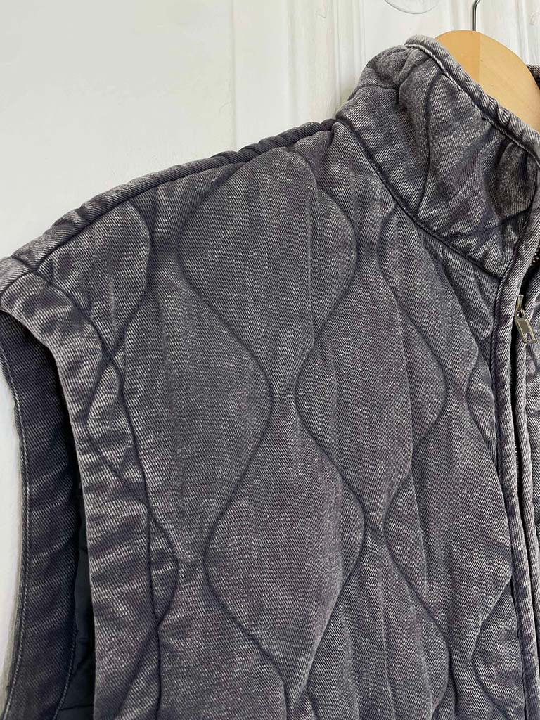 Quilted Gilet - Vintage Grey