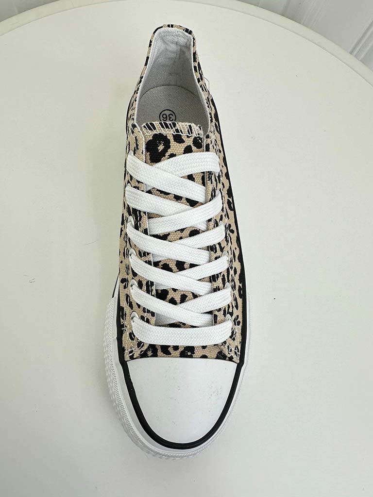 Low Top Trainers - Leopard