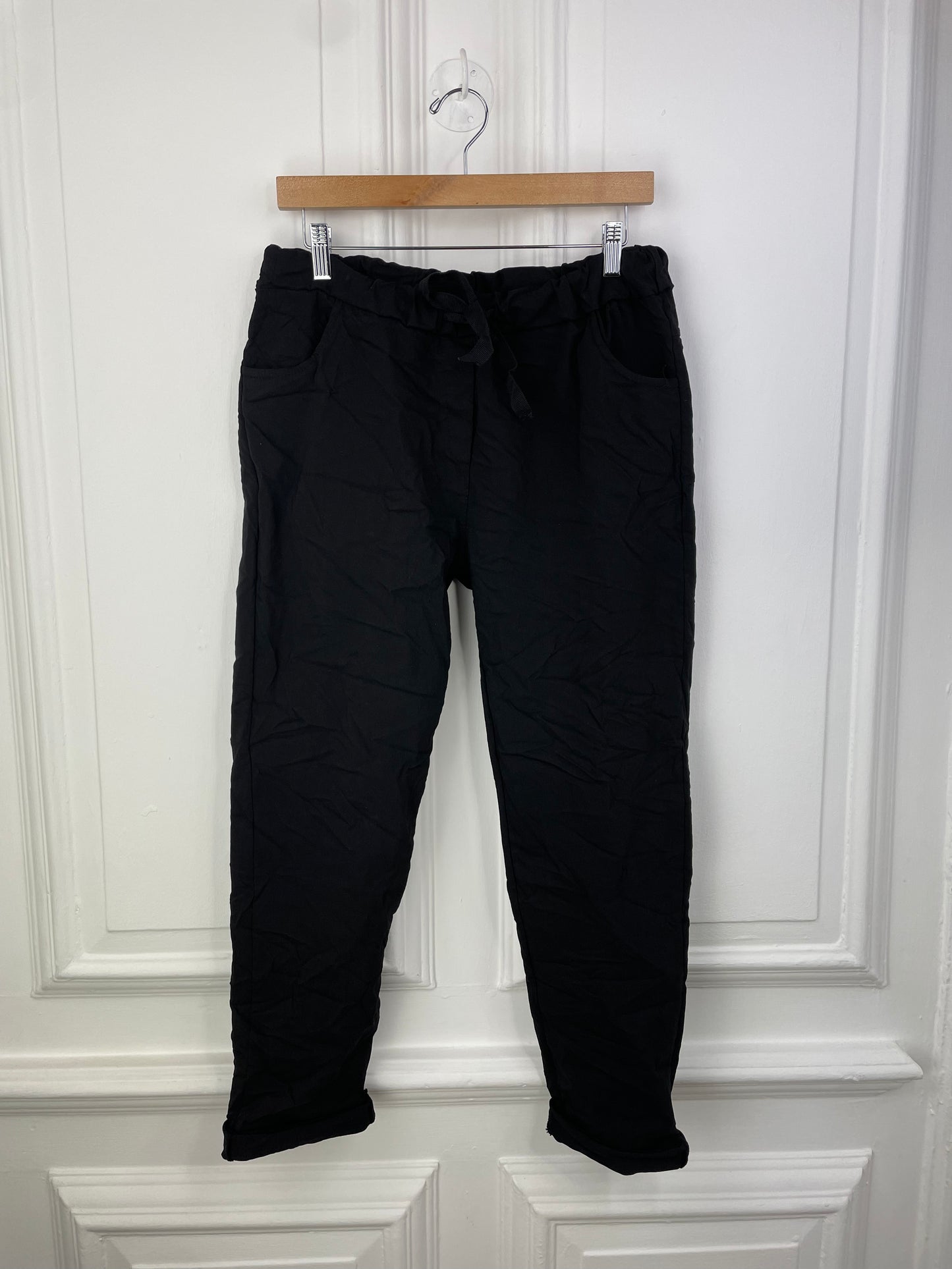 Stretchy Casual Trousers - Black
