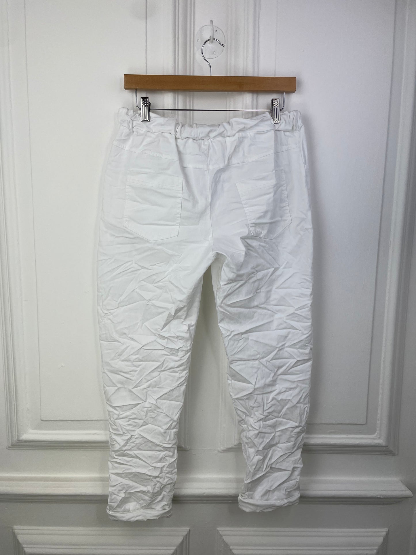 Stretchy Casual Trousers - White
